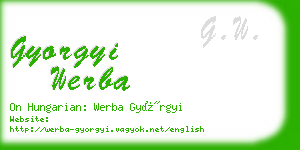 gyorgyi werba business card